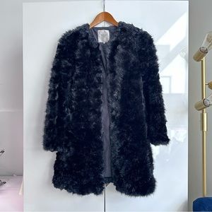 Zara fur coat in black